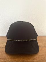 Gold Chain Trucker Hat - Black