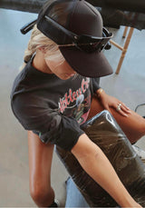 Gold Chain Trucker Hat - Black